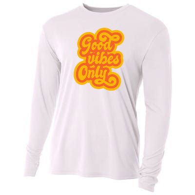 Good Vibes Only Vintage Cooling Performance Long Sleeve Crew