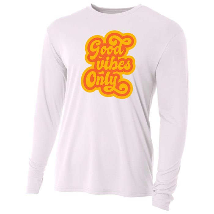 Good Vibes Only Vintage Cooling Performance Long Sleeve Crew