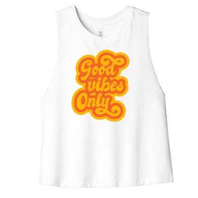 Good Vibes Only Vintage Women's Racerback Cropped Tank