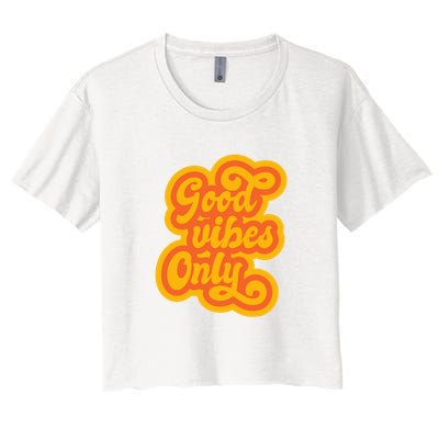 Good Vibes Only Vintage Crop Top