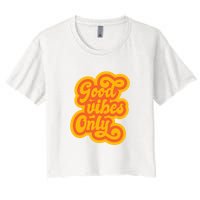 Good Vibes Only Vintage Crop Top