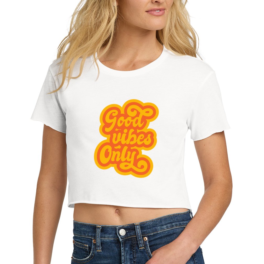 Good Vibes Only Vintage Crop Top