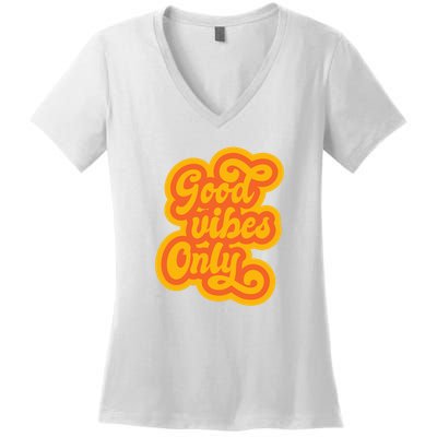 Good Vibes Only Vintage Women's V-Neck T-Shirt