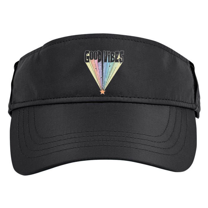 Good Vibes Retro Rainbow Adult Drive Performance Visor