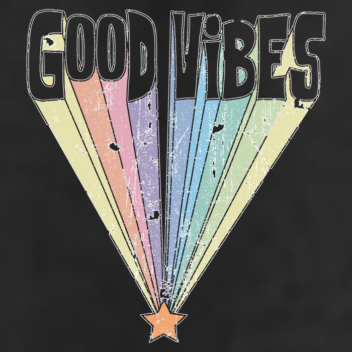 Good Vibes Retro Rainbow Adult Drive Performance Visor