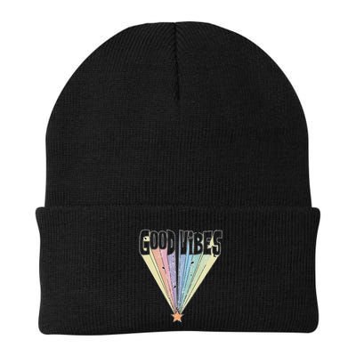Good Vibes Retro Rainbow Beanie