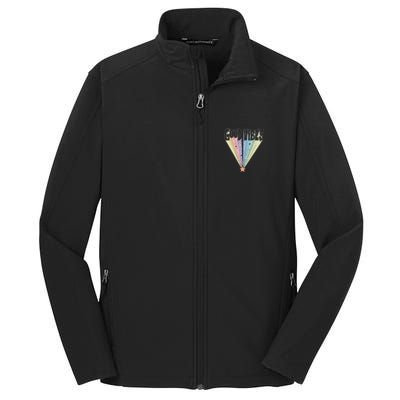 Good Vibes Retro Rainbow Core Soft Shell Jacket