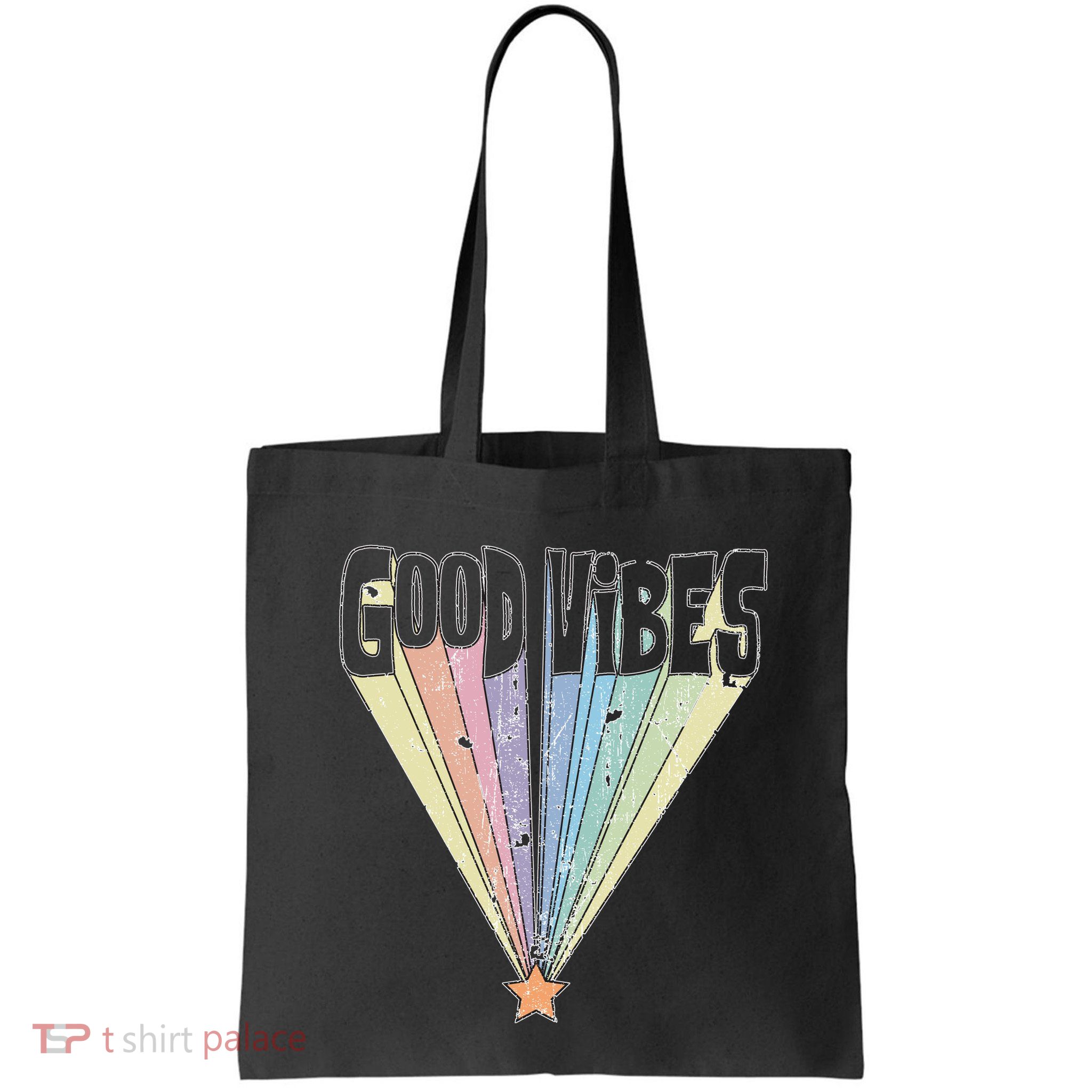 Good Vibes Retro Rainbow Bag