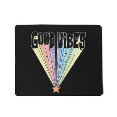 Good Vibes Retro Rainbow Mousepad
