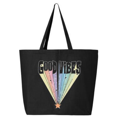 Good Vibes Retro Rainbow 25L Jumbo Tote