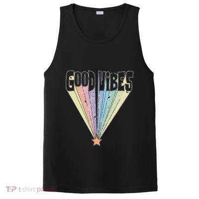 Good Vibes Retro Rainbow PosiCharge Competitor Tank