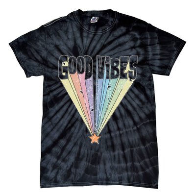 Good Vibes Retro Rainbow Tie-Dye T-Shirt