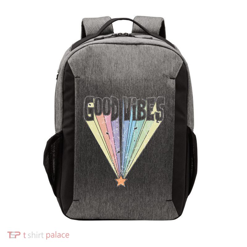 Good Vibes Retro Rainbow Vector Backpack