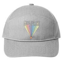 Good Vibes Retro Rainbow 7-Panel Snapback Hat