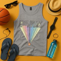 Good Vibes Retro Rainbow Tank Top