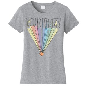 Good Vibes Retro Rainbow Women's T-Shirt