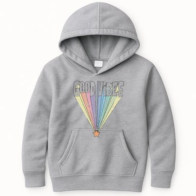 Good Vibes Retro Rainbow Kids Hoodie