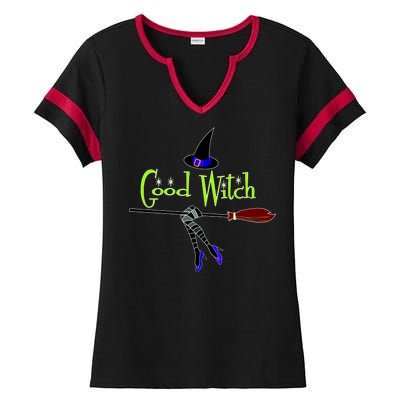 Good Witch Ladies Halftime Notch Neck Tee