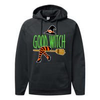 Good Witch Funny Halloween Performance Fleece Hoodie