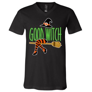 Good Witch Funny Halloween V-Neck T-Shirt