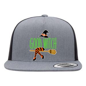 Good Witch Funny Halloween Flat Bill Trucker Hat