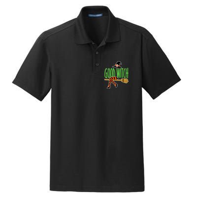 Good Witch Funny Halloween Dry Zone Grid Polo