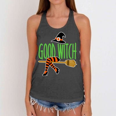 Good Witch Funny Halloween Women's Knotted Racerback Tank