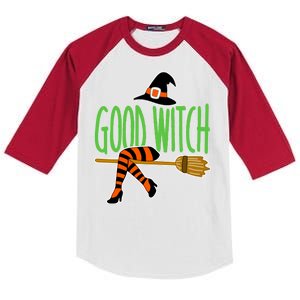 Good Witch Funny Halloween Kids Colorblock Raglan Jersey