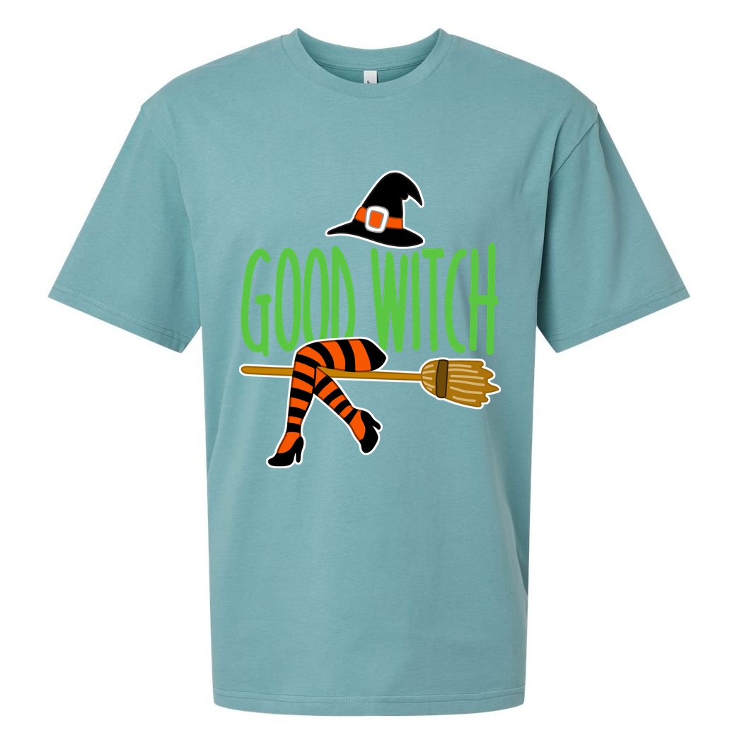Good Witch Funny Halloween Sueded Cloud Jersey T-Shirt