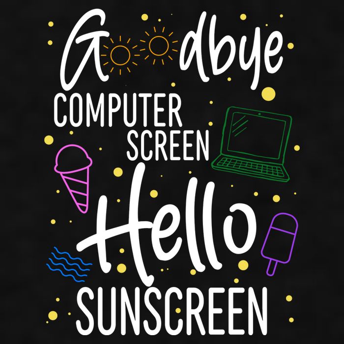 Goodbye Computer Screen Hello Sunscreen Ladies PosiCharge Tri-Blend Wicking Tank