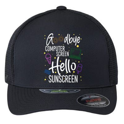 Goodbye Computer Screen Hello Sunscreen Flexfit Unipanel Trucker Cap