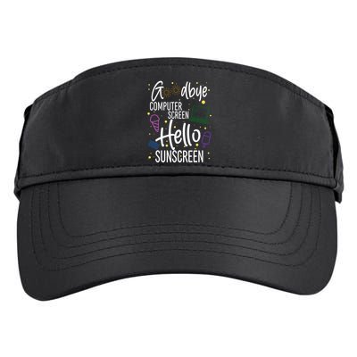 Goodbye Computer Screen Hello Sunscreen Adult Drive Performance Visor