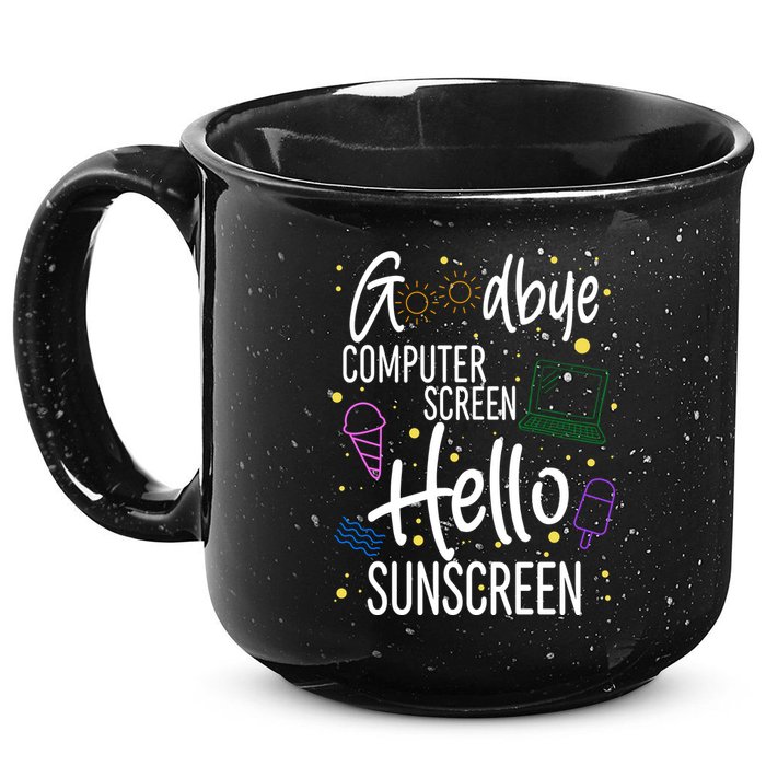 Goodbye Computer Screen Hello Sunscreen 15oz Campfire Ceramic Mug