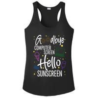 Goodbye Computer Screen Hello Sunscreen Ladies PosiCharge Competitor Racerback Tank