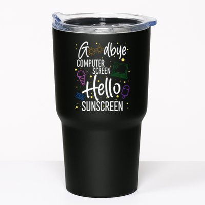 Goodbye Computer Screen Hello Sunscreen Tumbler