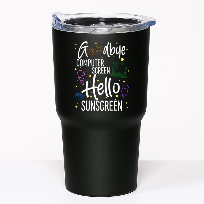 Goodbye Computer Screen Hello Sunscreen Tumbler