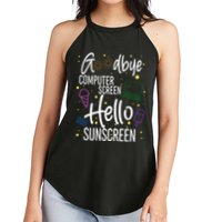 Goodbye Computer Screen Hello Sunscreen Women's Perfect Tri Rocker Tank