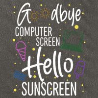 Goodbye Computer Screen Hello Sunscreen Cotton Canvas Backpack
