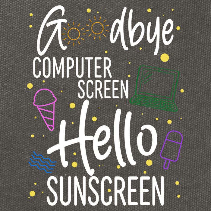 Goodbye Computer Screen Hello Sunscreen Cotton Canvas Backpack