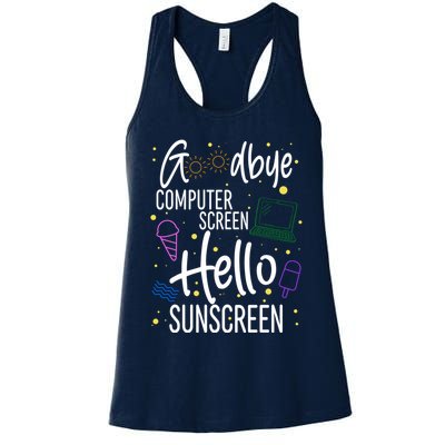 Goodbye Computer Screen Hello Sunscreen Womens Tank Top