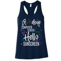 Goodbye Computer Screen Hello Sunscreen Womens Tank Top