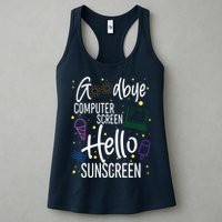Goodbye Computer Screen Hello Sunscreen Womens Tank Top