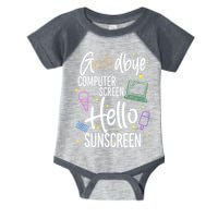 Goodbye Computer Screen Hello Sunscreen Infant Baby Jersey Bodysuit