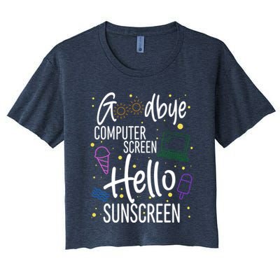 Goodbye Computer Screen Hello Sunscreen Crop Top
