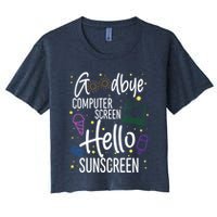 Goodbye Computer Screen Hello Sunscreen Crop Top