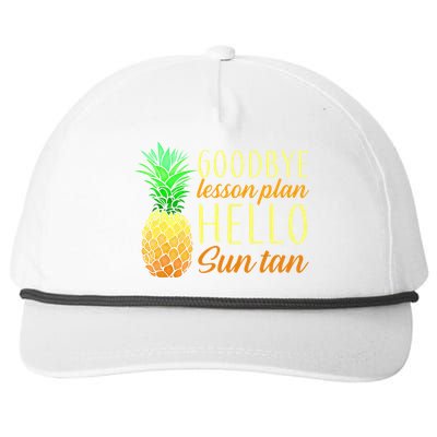 Goodbye Lesson Plan Hello Sun Tan Snapback Five-Panel Rope Hat