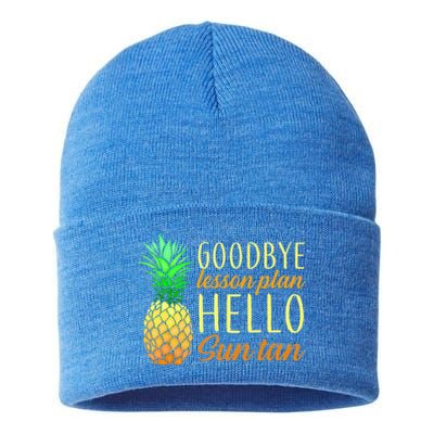 Goodbye Lesson Plan Hello Sun Tan Sustainable Knit Beanie