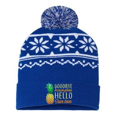 Goodbye Lesson Plan Hello Sun Tan USA-Made Snowflake Beanie