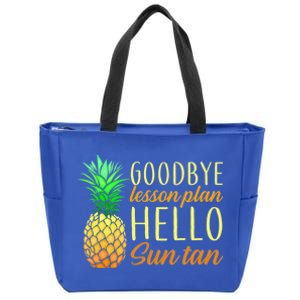 Goodbye Lesson Plan Hello Sun Tan Zip Tote Bag