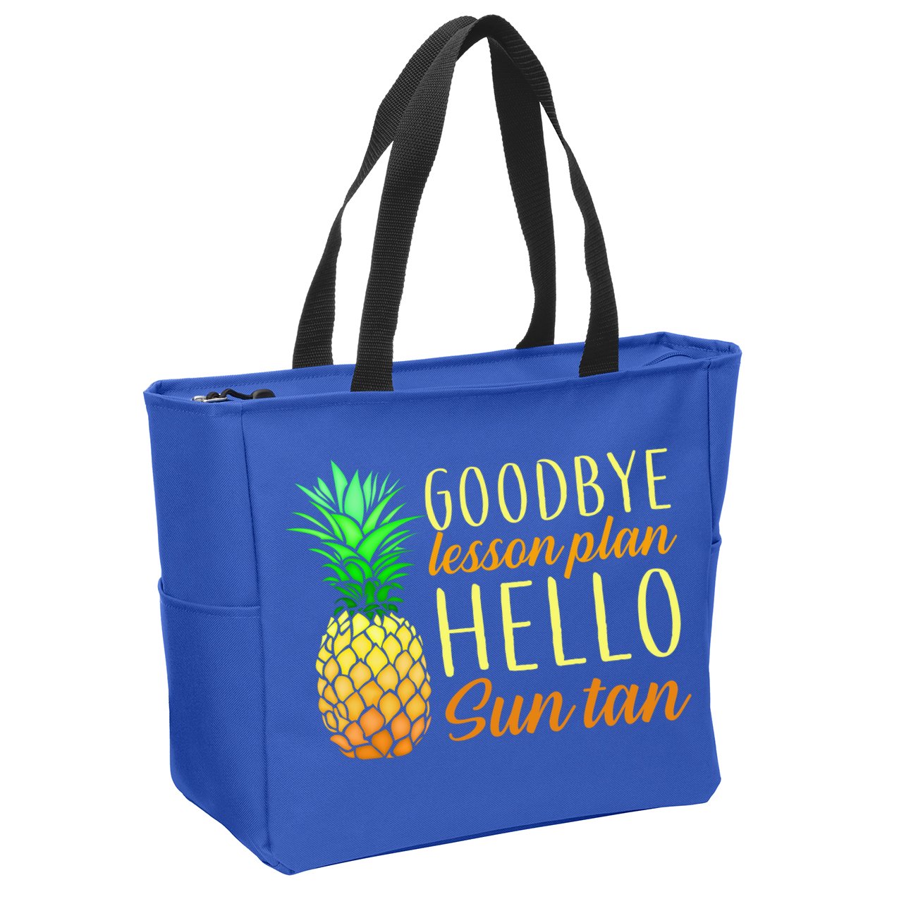 Goodbye Lesson Plan Hello Sun Tan Zip Tote Bag
